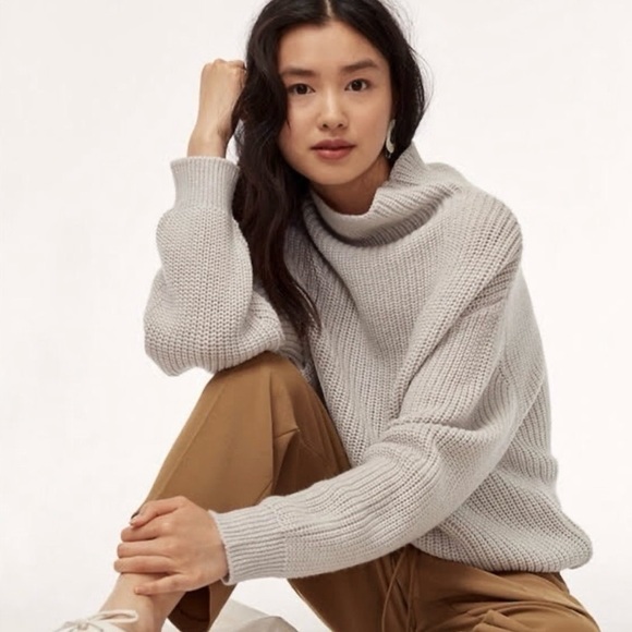 Aritzia Wilfred Montpellier 100% merino wool turtleneck sweater. 🩶 - Picture 4 of 8